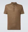 Loro Piana Linen Polo Shirt In Brown
