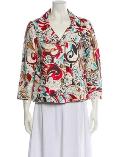 Pre-owned Loro Piana Linen Printed Blazer In Multi