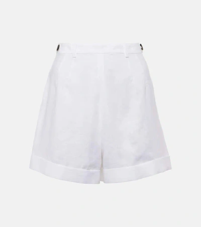 Loro Piana Linen Shorts In White