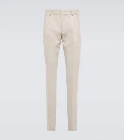 Loro Piana Schmale Hose Aus Leinen In Ivory