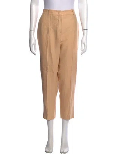 Pre-owned Loro Piana Linen Straight Leg Pants In Brown
