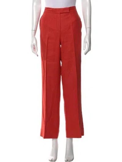 Pre-owned Loro Piana Linen Straight Leg Pants In Orange