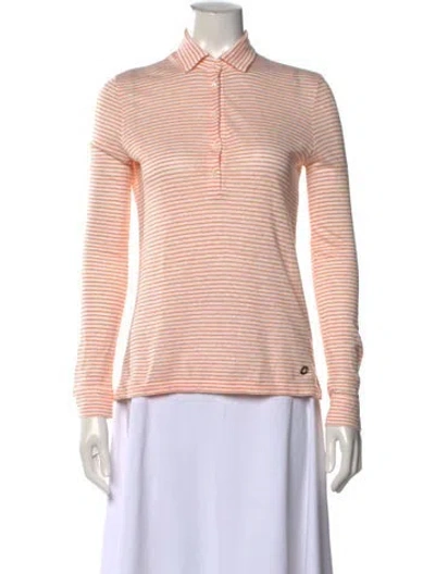 Pre-owned Loro Piana Linen Striped Polo In Neutrals
