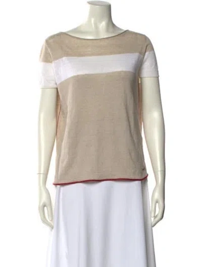 Pre-owned Loro Piana Linen Striped Top In Neutral
