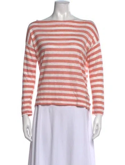 Pre-owned Loro Piana Linen Striped Top In Neutrals