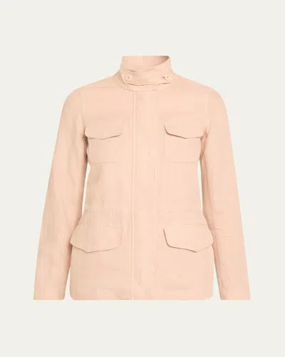 Loro Piana Linen Traveler Jacket In Pink
