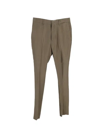 Pre-owned Loro Piana Linen Trousers In Brown