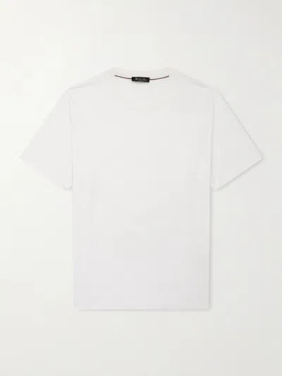 Loro Piana Short-sleeved Crewneck T-shirt In White