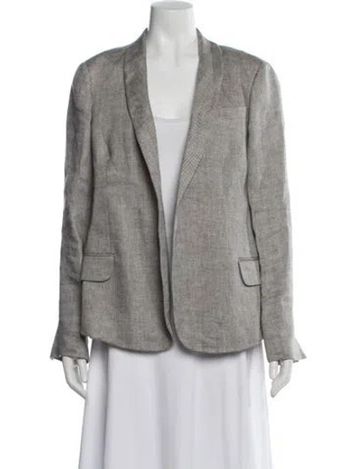 Pre-owned Loro Piana Linen Tweed Pattern Blazer In Neutral