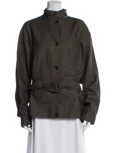 Pre-owned Loro Piana Linen Utility Jacket W/ Tags In Green
