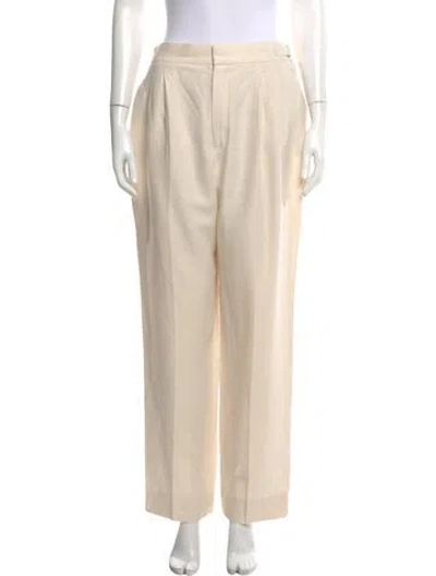 Pre-owned Loro Piana Linen Wide Leg Pants In Neutral