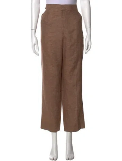 Pre-owned Loro Piana Linen Wide Leg Pants In Neutral