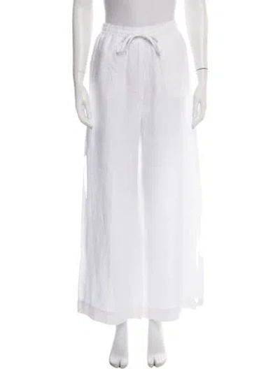 Pre-owned Loro Piana Linen Wide Leg Pants W/ Tags In White