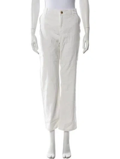 Pre-owned Loro Piana Linen Wide Leg Pants In White