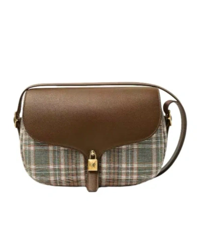 Loro Piana Linn Check Shoulder Bag In Brown