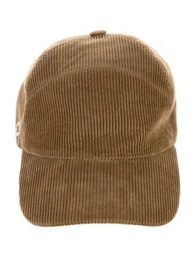 Pre-owned Loro Piana Logo Accent Adjustable Baseball Hat In Brown
