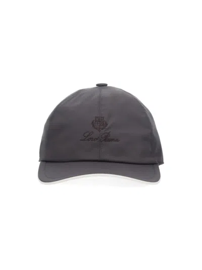 Loro Piana Logo Baseball Cap In Gray
