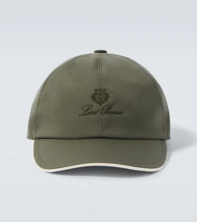 Loro Piana Logo Baseball Cap In Green