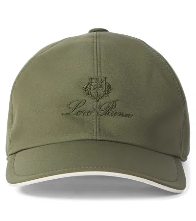 Loro Piana Kids' Logo Baseball Cap In Green