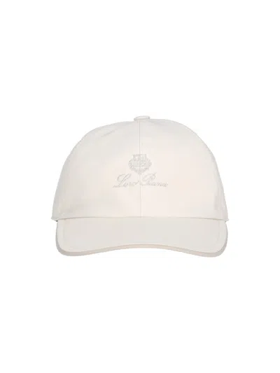 Loro Piana Logo Cotton And Linen Baseball Cap In Rough