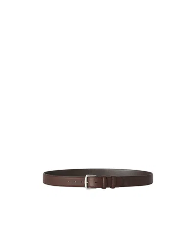 Loro Piana Logo Belt In Black