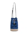 Loro Piana Sailor Mini Canvas Bucket Bag In Blue