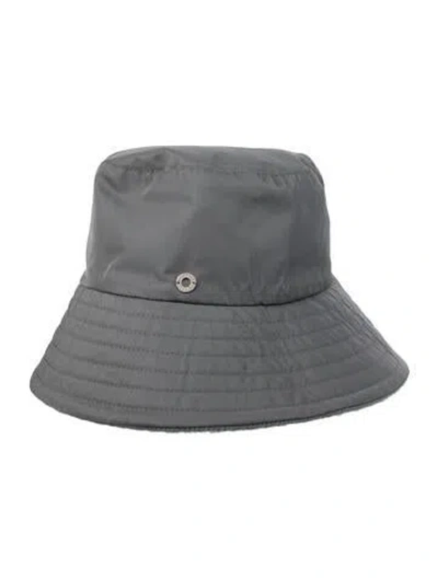Pre-owned Loro Piana Logo Bucket Hat In Gray