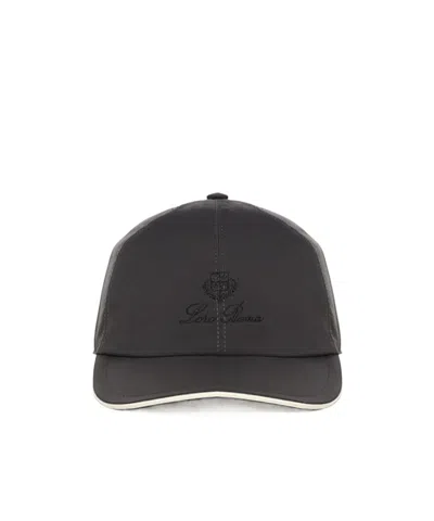 Loro Piana Logo Embroidered Baseball Cap In Black