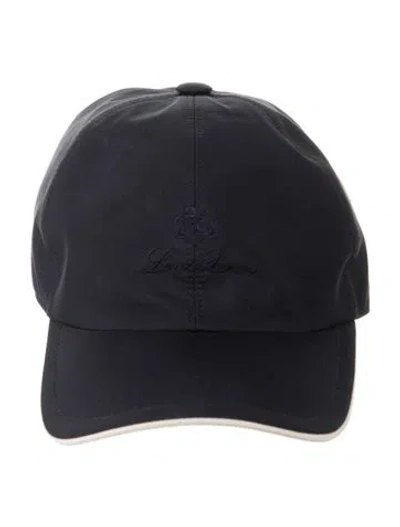 Pre-owned Loro Piana Logo Embroidered Baseball Cap In Blue