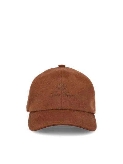 Loro Piana Logo Embroidered Baseball Cap In Brown
