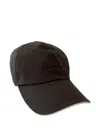 Loro Piana Logo-embroidered Contrast-trim Cap In Brown