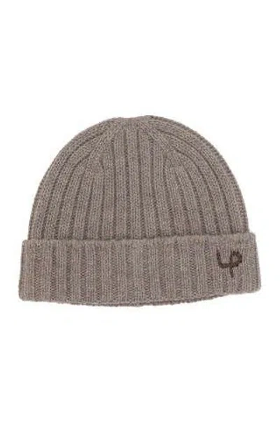 Loro Piana Logo Embroidered Ribbed-knit Beanie In Brown