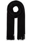 Loro Piana Logo-embroidered Scarf In Black