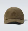 Loro Piana Logo Embroidered Suede Baseball Cap In Green