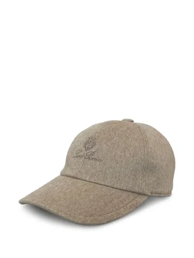 Loro Piana Logo-embroidered Wool Cap In Neutral