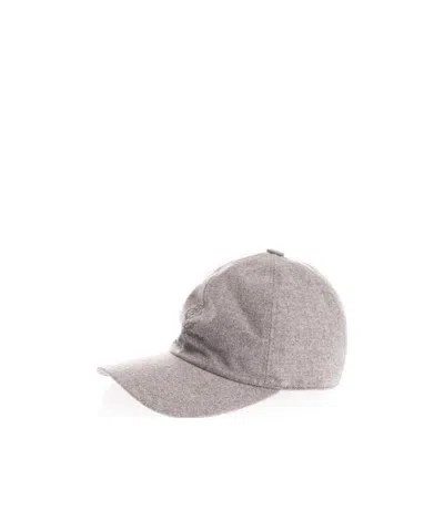 Loro Piana Logo Embroidery Baseball Hat In Gray