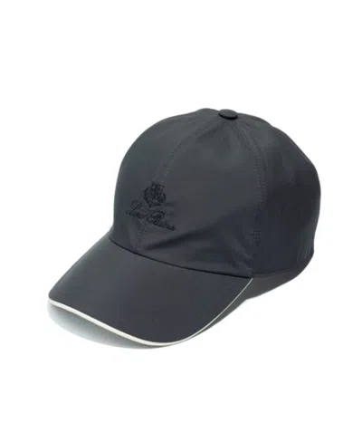 Loro Piana Logo Hat In Black