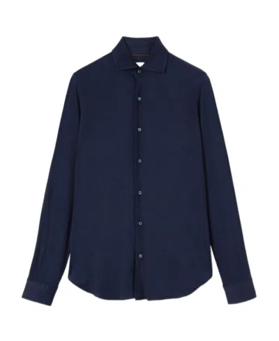 Loro Piana Logo Long-sleeved Shirt In Black