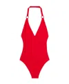 Loro Piana Logo One-piece Swimsuit In Red