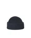 Loro Piana Logo-patch Leather Beanie In Black