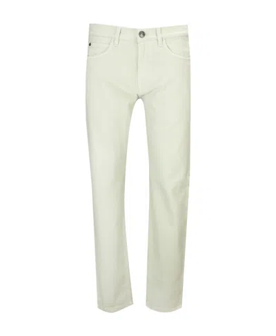 Loro Piana Logo Straight Jeans In White