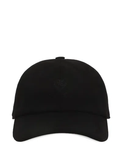 Loro Piana Logo-embroidered Cashmere Baseball Cap In Black