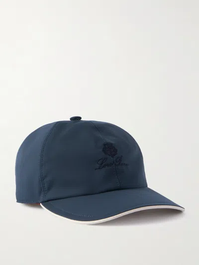 Loro Piana Logo-embroidered Storm System® Shell Baseball Cap In Blue