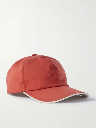 Loro Piana Logo-embroidered Storm System® Shell Baseball Cap In Orange