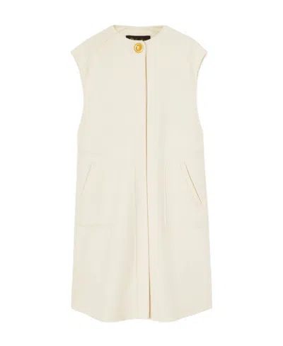 Loro Piana Long Cashmere Vest In White
