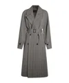 Loro Piana Double-breasted Trench Coat In Gray