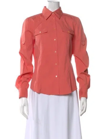 Pre-owned Loro Piana Long Sleeve Blouse In Pink
