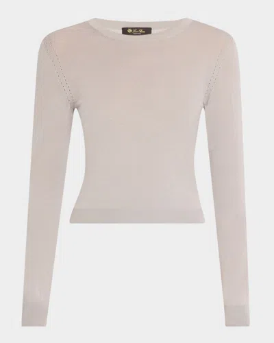 Loro Piana Long-sleeve Cashmere Sweater In Neutral