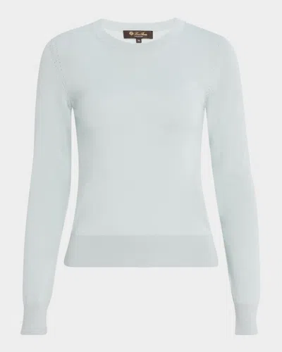 Loro Piana Long-sleeve Cashmere Sweater In Animal Print