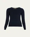 Loro Piana Long-sleeve Cashmere Sweater In Blue Navy